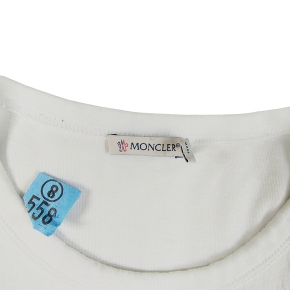 MONCLER Embroidered Mountain Logo Crew Cotton Maglia T-Shirt Designer StreetWear - Picture 4 of 9